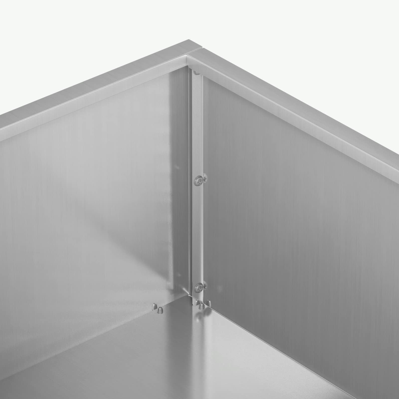 Plantenbak zilver 80 x 80 x 20 cm Gegalvaniseerd staal