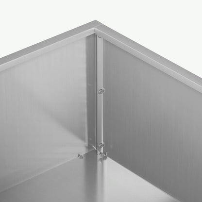 Plantenbak 2 st zilver 80 x 80 x 20 cm Gegalvaniseerd staal