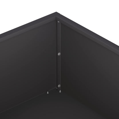 Plantenbak 2 st Zwart 100 x 100 x 20 cm Koudgewalst staal