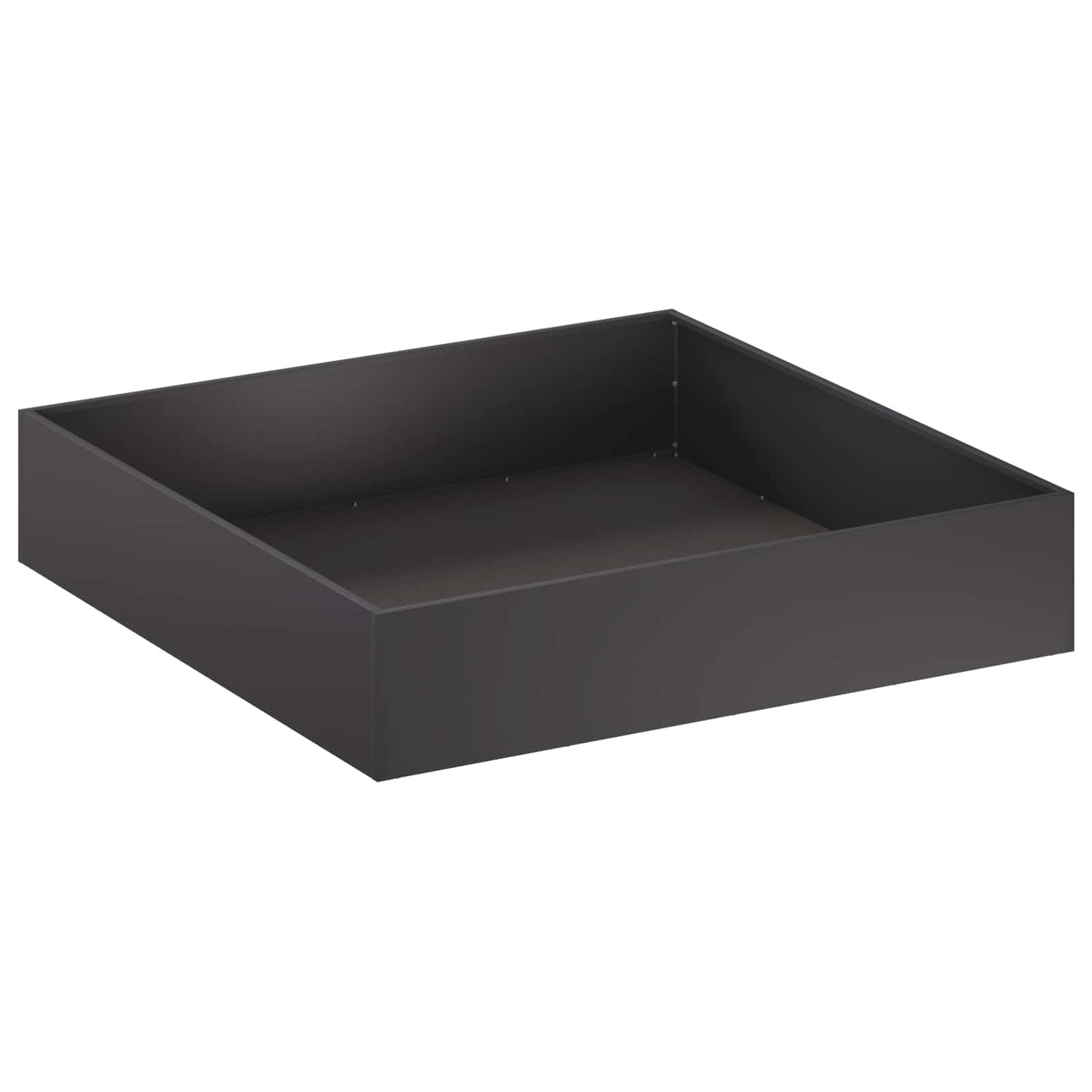 Plantenbak 2 st Zwart 100 x 100 x 20 cm Koudgewalst staal
