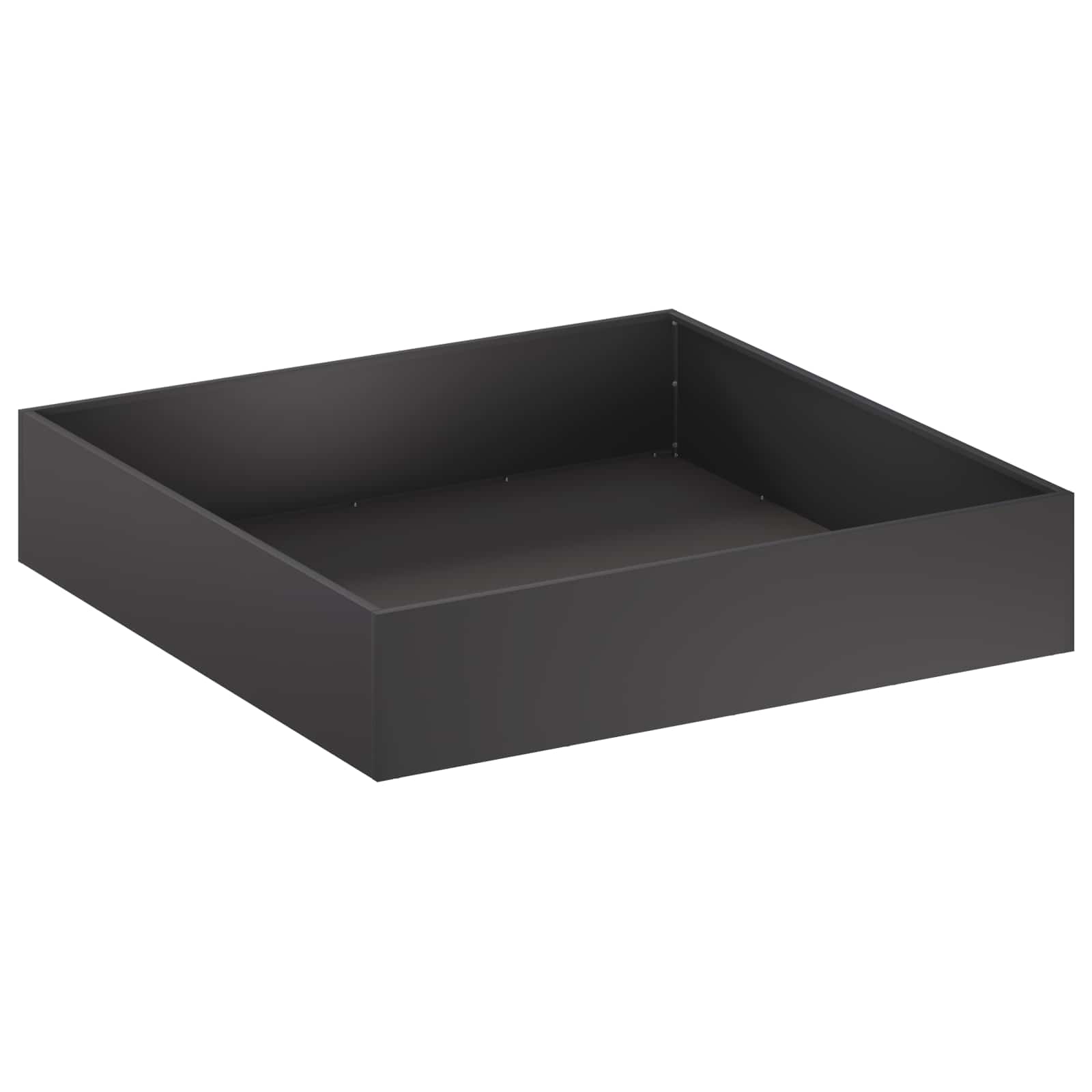 Plantenbak 2 st Zwart 100 x 100 x 20 cm Koudgewalst staal