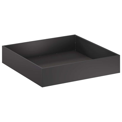 Plantenbak 2 st Zwart 100 x 100 x 20 cm Koudgewalst staal