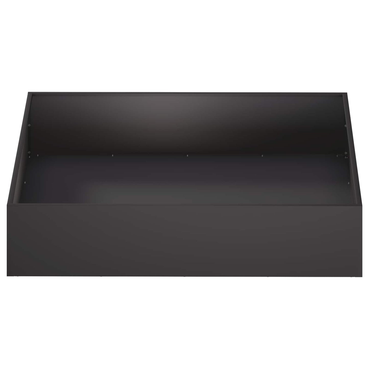 Plantenbak 2 st Zwart 100 x 100 x 20 cm Koudgewalst staal