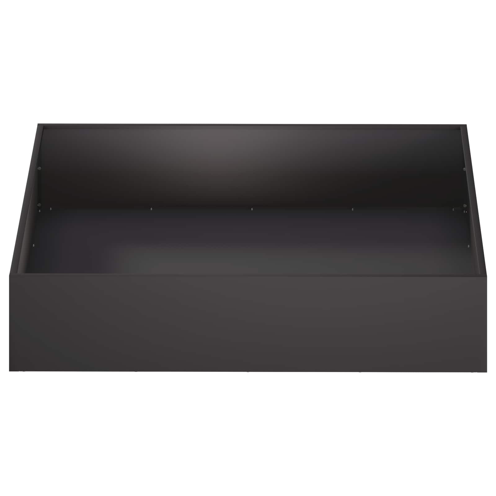 Plantenbak 2 st Zwart 100 x 100 x 20 cm Koudgewalst staal