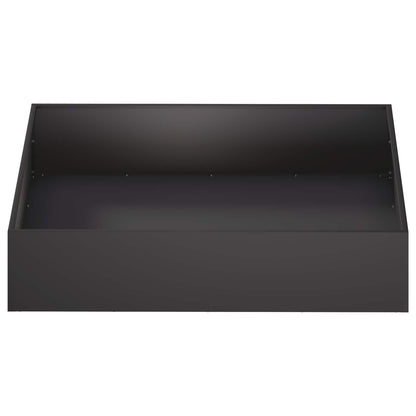 Plantenbak 2 st Zwart 100 x 100 x 20 cm Koudgewalst staal