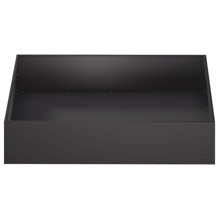 Plantenbak 2 st Zwart 100 x 100 x 20 cm Koudgewalst staal