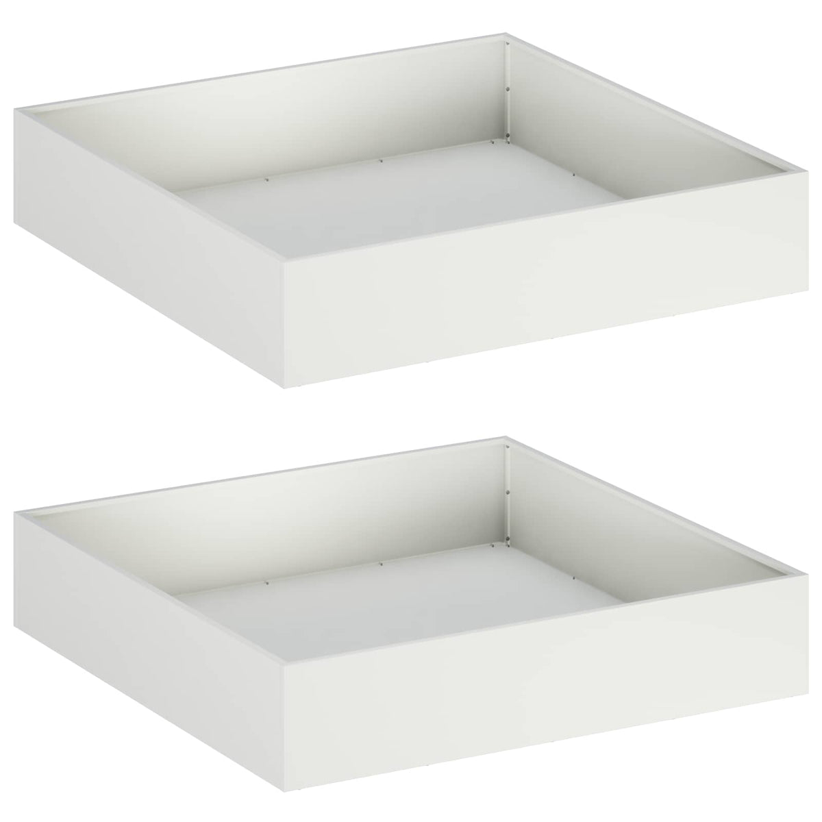 Plantenbak 2 st Wit 100 x 100 x 20 cm Koudgewalst staal