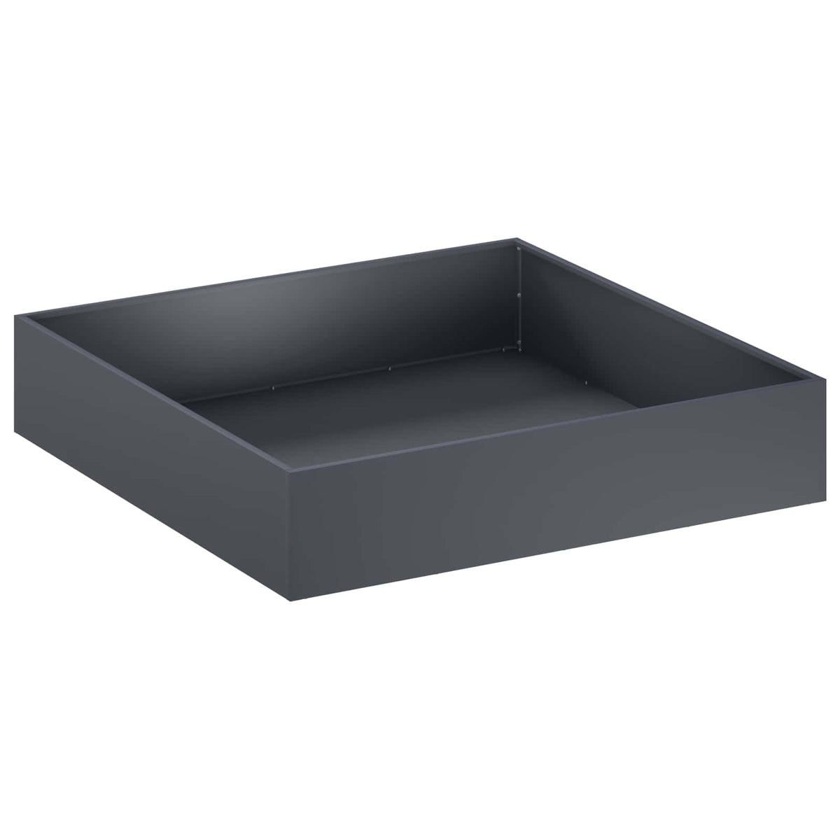 Plantenbak 2 st Antraciet 100 x 100 x 20 cm Koudgewalst staal
