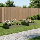 Plantenbak 2 st olijfgroen 100x100x20 cm koudgewalst staal