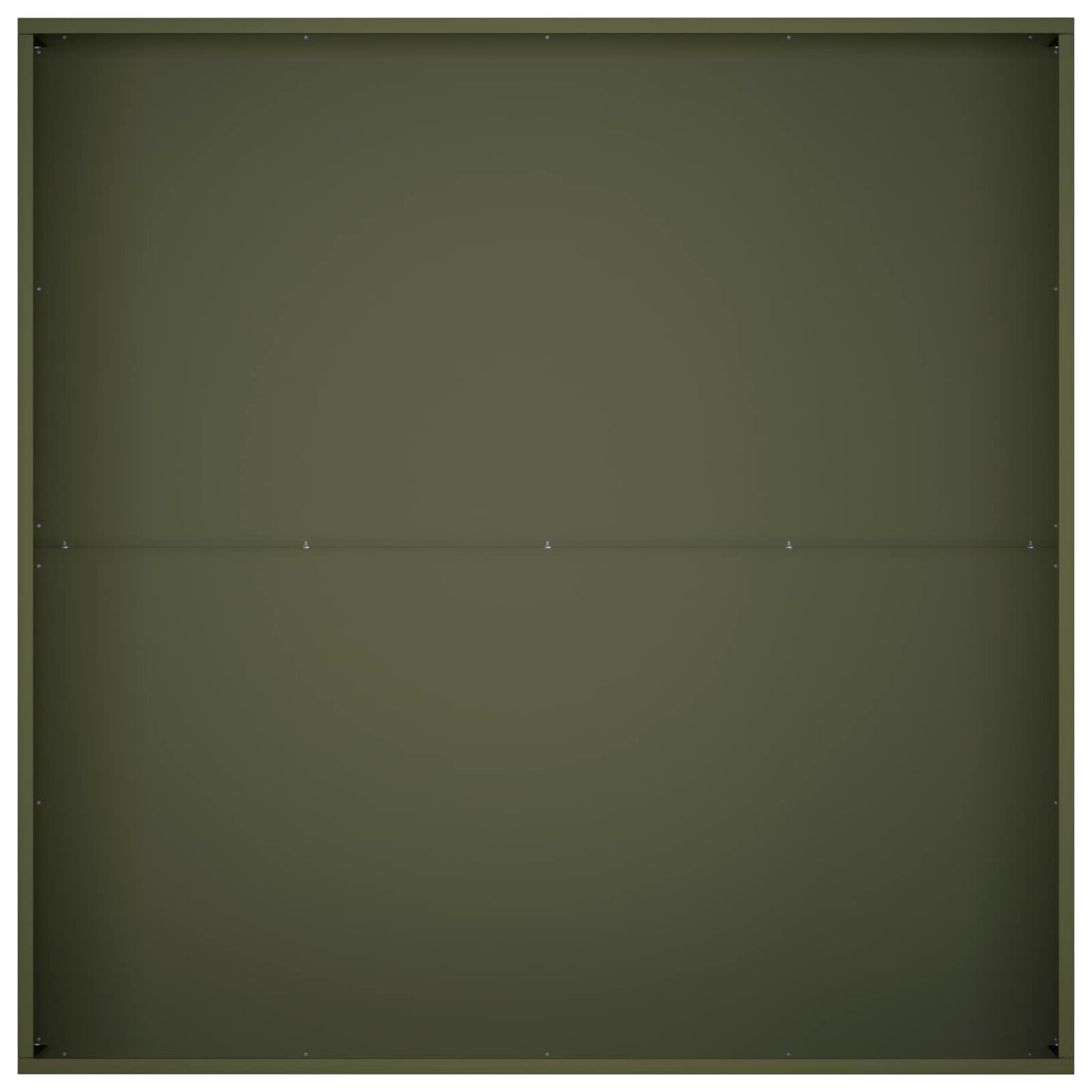 Plantenbak 2 st Olijfgroen 100 x 100 x 20 cm Koudgewalst staal