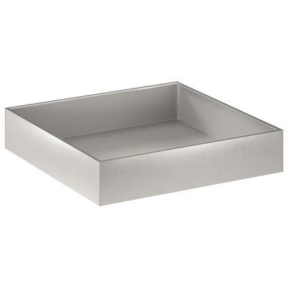 Plantenbak 2 st zilver 100 x 100 x 20 cm Roestvrij staal