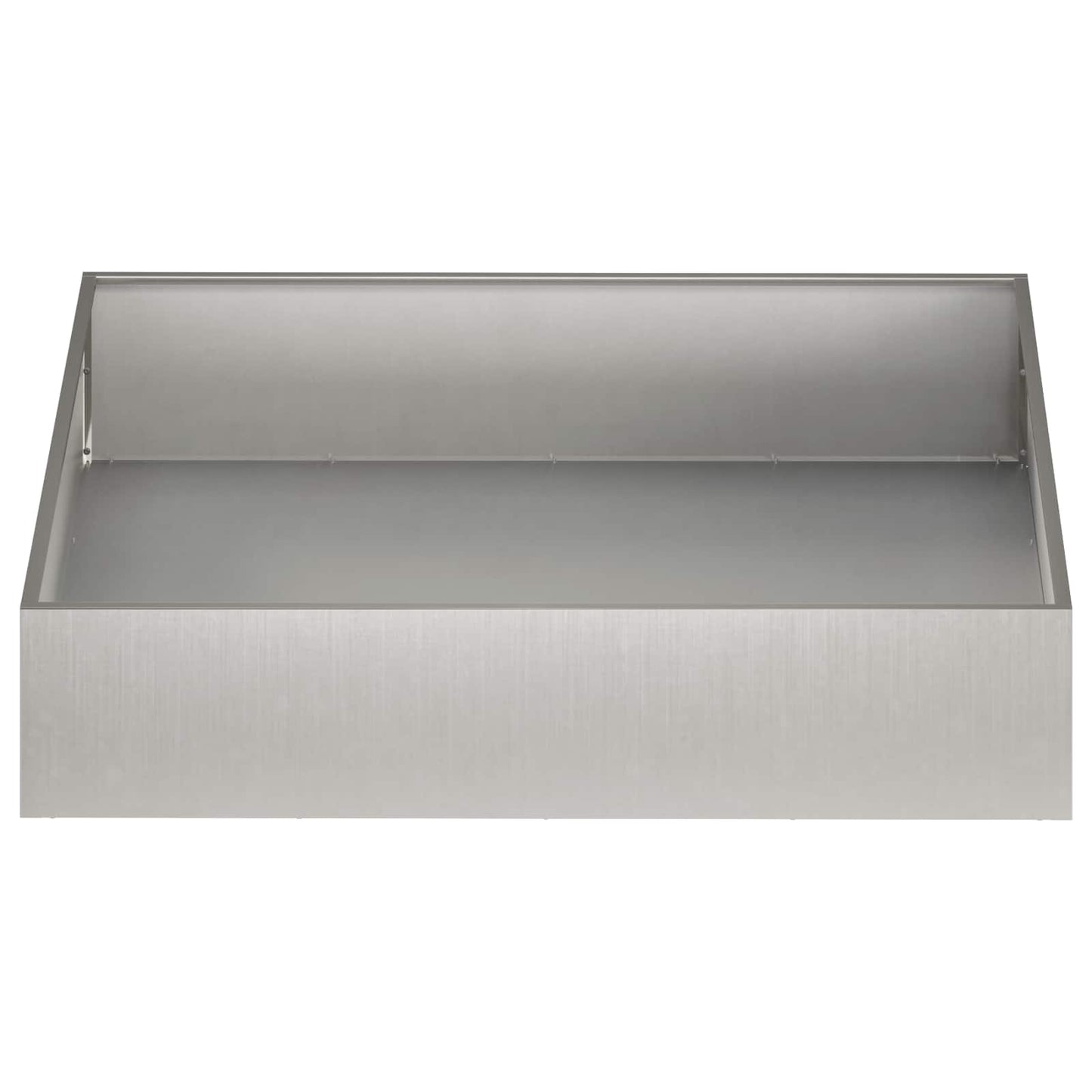 Plantenbak 2 st zilver 100 x 100 x 20 cm Roestvrij staal