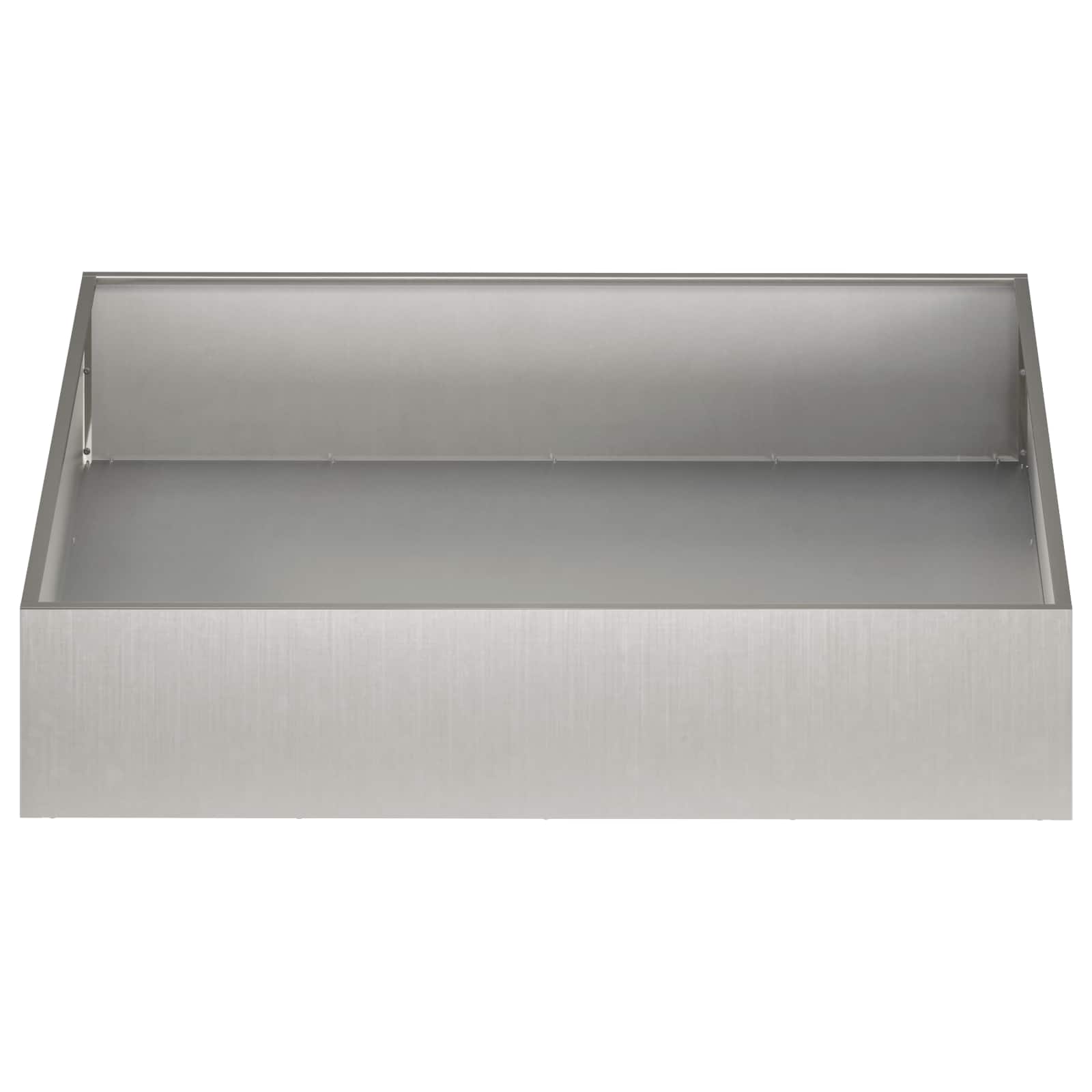 Plantenbak 2 st zilver 100 x 100 x 20 cm Roestvrij staal