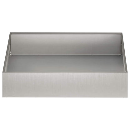 Plantenbak 2 st zilver 100 x 100 x 20 cm Roestvrij staal
