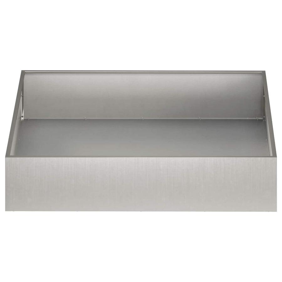 Plantenbak 2 st zilver 100 x 100 x 20 cm Roestvrij staal