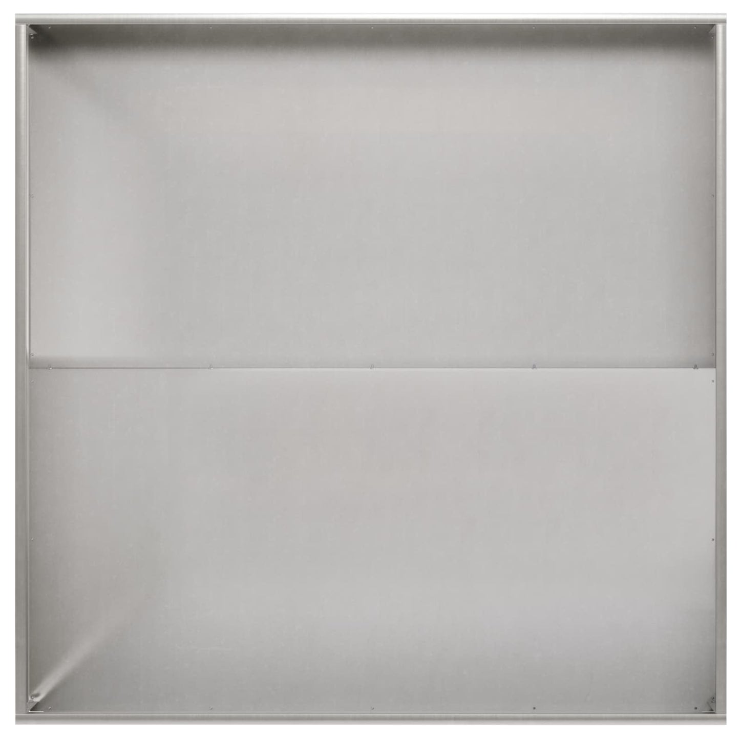 Plantenbak 2 st zilver 100 x 100 x 20 cm Roestvrij staal