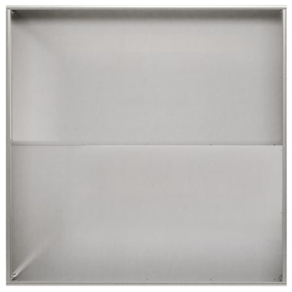 Plantenbak 2 st zilver 100 x 100 x 20 cm Roestvrij staal