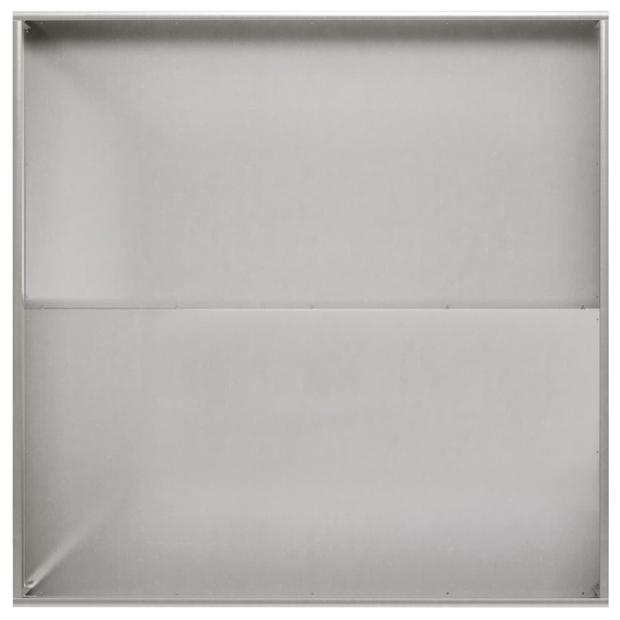 Plantenbak 2 st zilver 100 x 100 x 20 cm Roestvrij staal