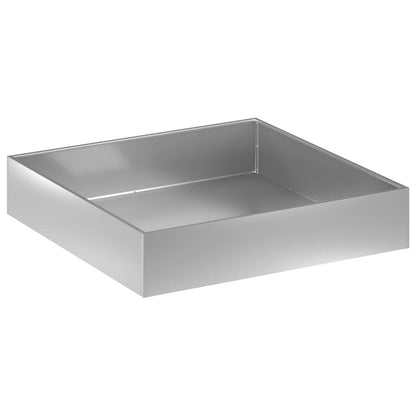 Plantenbak 2 st zilver 100 x 100 x 20 cm Gegalvaniseerd staal
