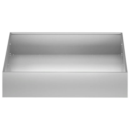 Plantenbak 2 st zilver 100 x 100 x 20 cm Gegalvaniseerd staal