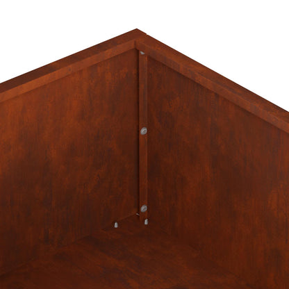 Plantenbak Roestkleurig 100 x 100 x 20 cm weervast staal