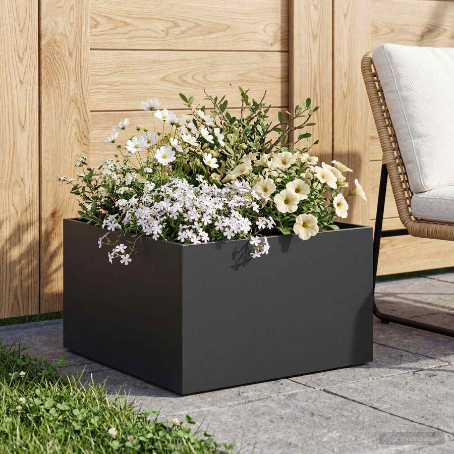 Plantenbak Zwart 40 x 40 x 30 cm Koudgewalst staal