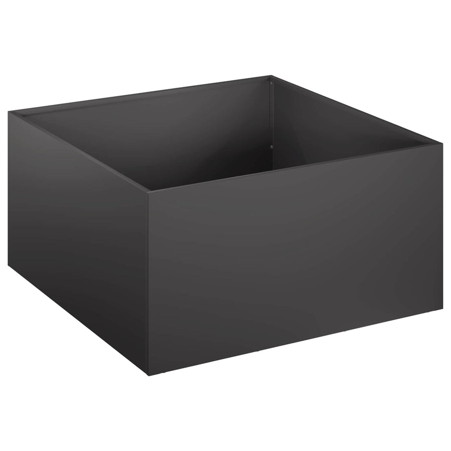 Plantenbak 2 st Zwart 40 x 40 x 30 cm Koudgewalst staal