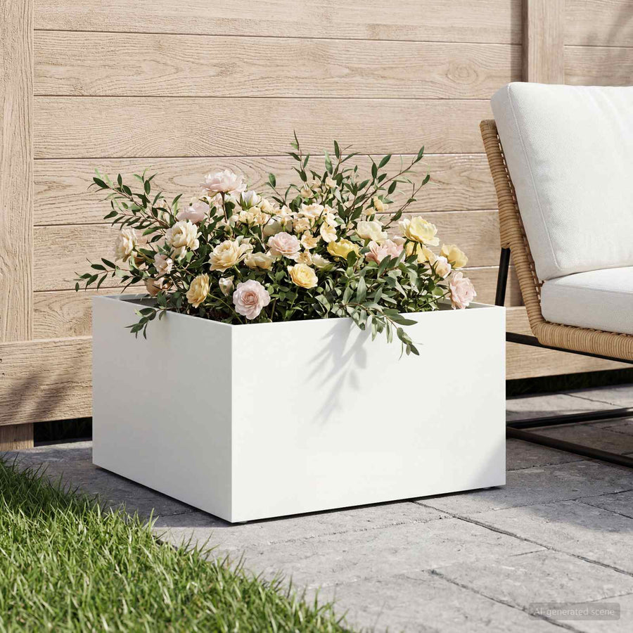 Plantenbak Wit 40 x 40 x 30 cm Koudgewalst staal