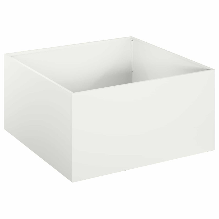 Plantenbak Wit 40 x 40 x 30 cm Koudgewalst staal