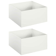 Plantenbak 2 st Wit 40 x 40 x 30 cm Koudgewalst staal