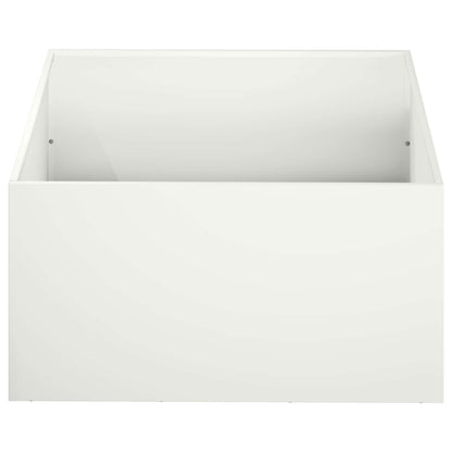 Plantenbak 2 st Wit 40 x 40 x 30 cm Koudgewalst staal