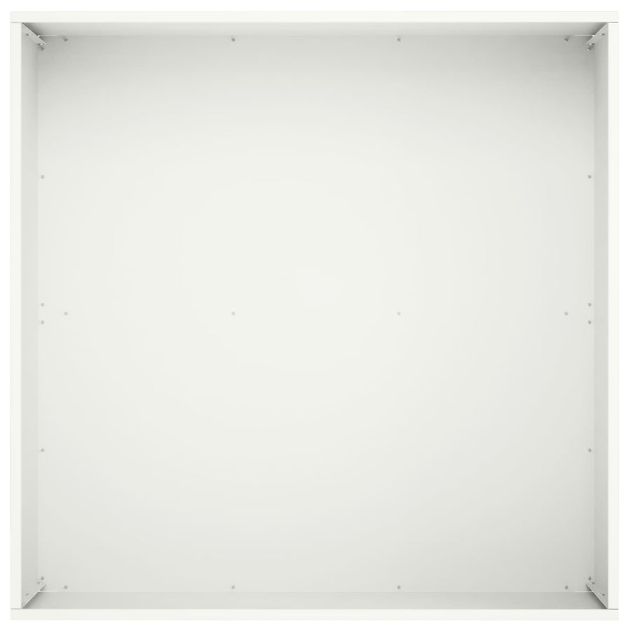 Plantenbak 2 st Wit 40 x 40 x 30 cm Koudgewalst staal