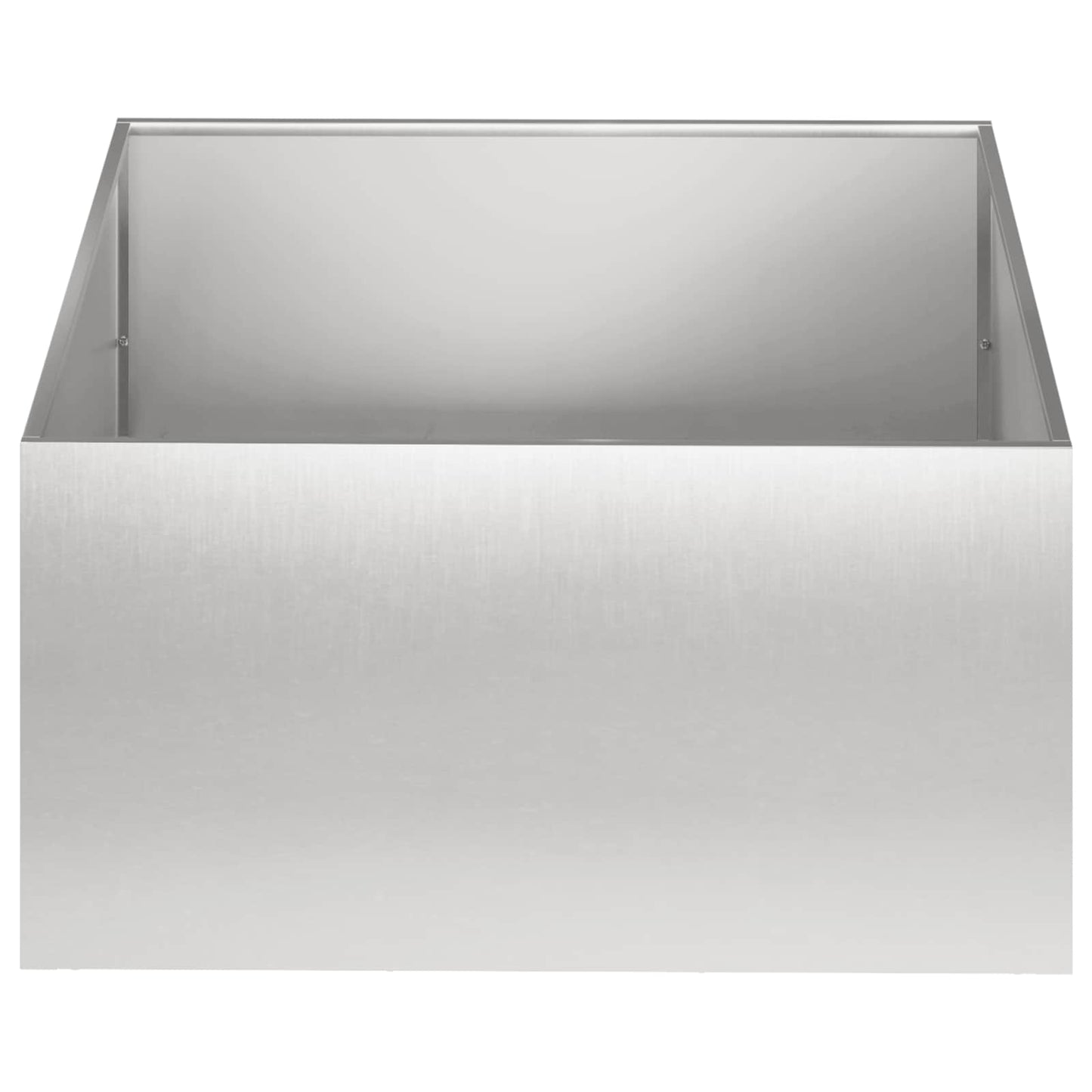 Plantenbak 2 st zilver 40 x 40 x 30 cm Roestvrij staal