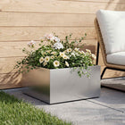 Plantenbak 40x40x30 cm gegalvaniseerd staal zilver