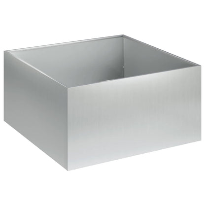 Plantenbak 2 st zilver 40 x 40 x 30 cm Gegalvaniseerd staal