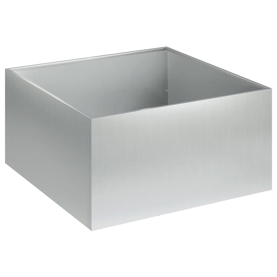 Plantenbak 2 st zilver 40 x 40 x 30 cm Gegalvaniseerd staal