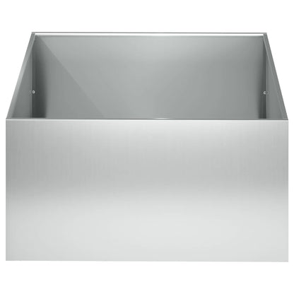 Plantenbak 2 st zilver 40 x 40 x 30 cm Gegalvaniseerd staal