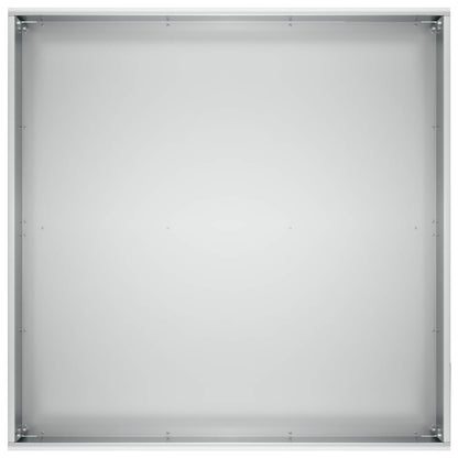 Plantenbak 2 st zilver 40 x 40 x 30 cm Gegalvaniseerd staal