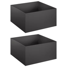Plantenbak 2 st Zwart 60 x 60 x 30 cm Koudgewalst staal