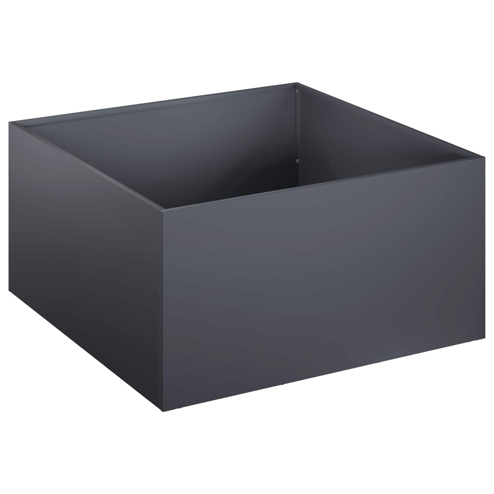 Plantenbak 2 st Antraciet 60 x 60 x 30 cm Koudgewalst staal