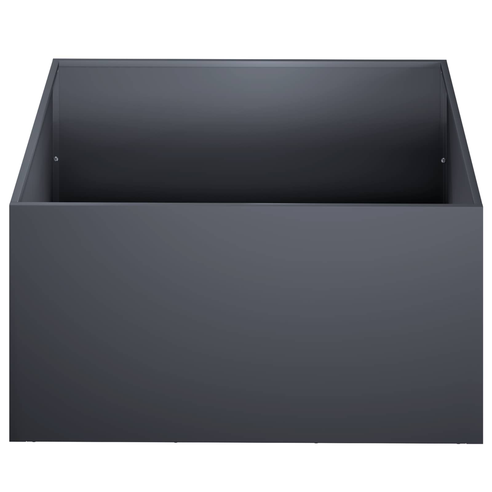 Plantenbak 2 st Antraciet 60 x 60 x 30 cm Koudgewalst staal