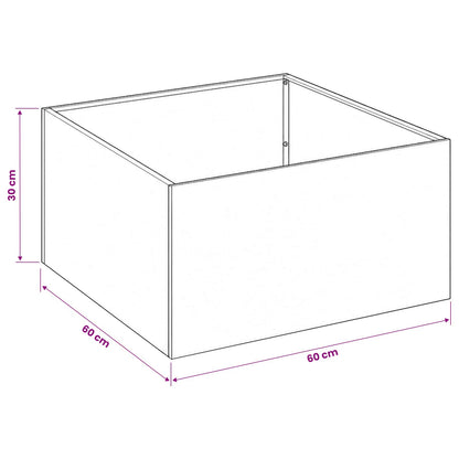 Plantenbak Olijfgroen 60 x 60 x 30 cm Koudgewalst staal