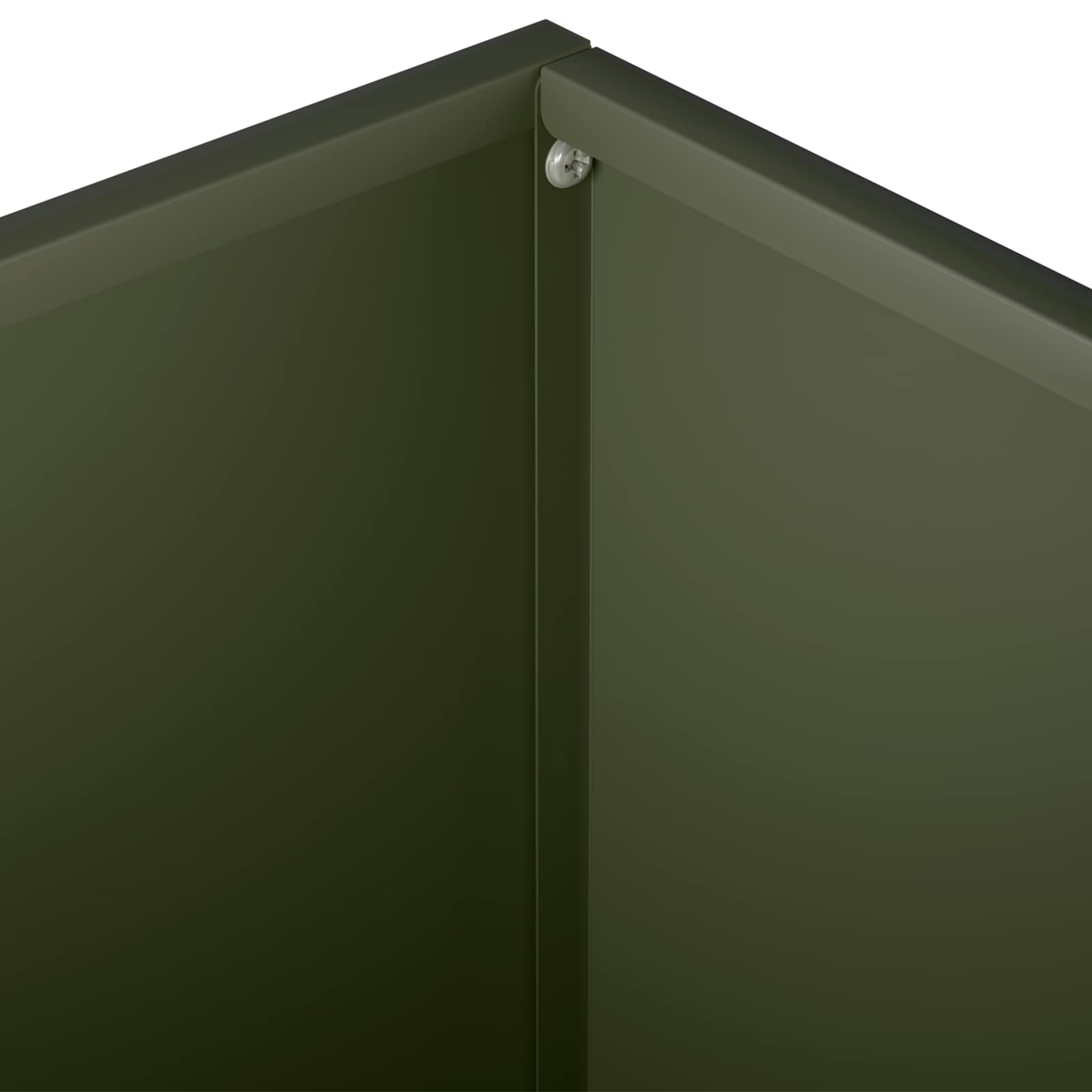 Plantenbak 2 st Olijfgroen 60 x 60 x 30 cm Koudgewalst staal