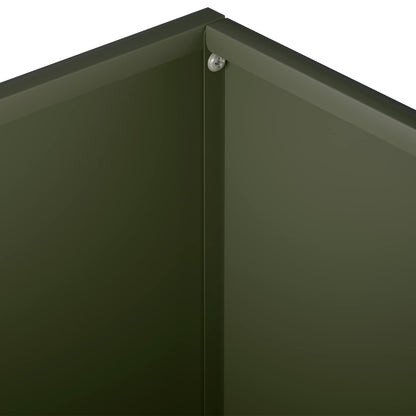Plantenbak 2 st Olijfgroen 60 x 60 x 30 cm Koudgewalst staal