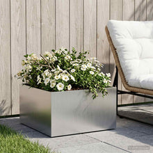 Plantenbak zilver 60 x 60 x 30 cm Roestvrij staal