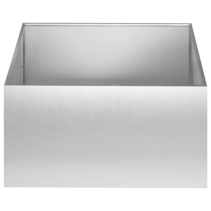 Plantenbak 2 st zilver 60 x 60 x 30 cm Roestvrij staal