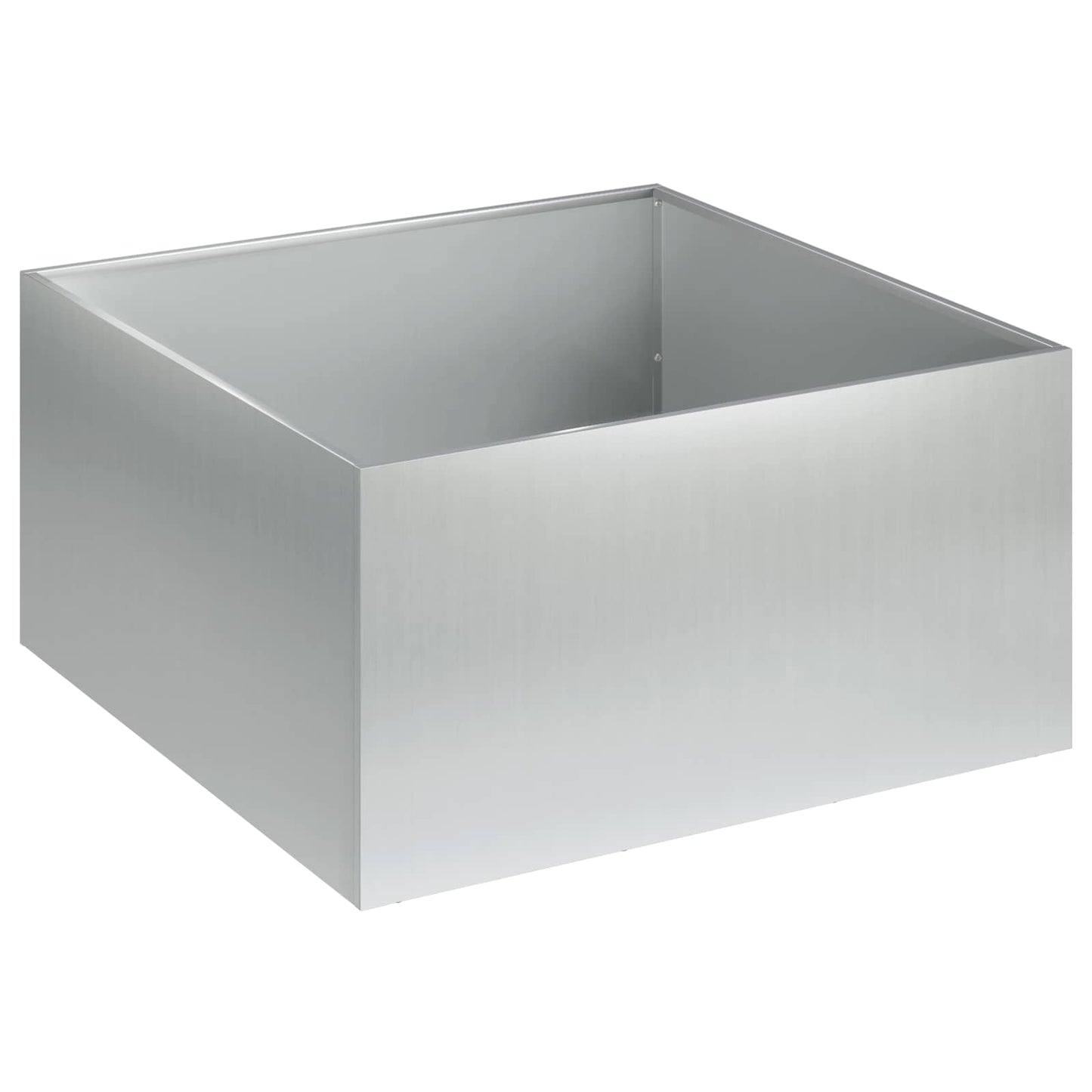 Plantenbak 2 st zilver 60 x 60 x 30 cm Gegalvaniseerd staal