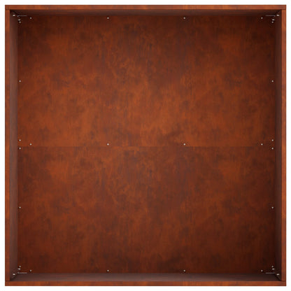 Plantenbak 2 st Roestkleurig 60 x 60 x 30 cm weervast staal