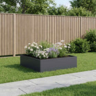 Plantenbak antraciet 80x80x30 cm koudgewalst staal
