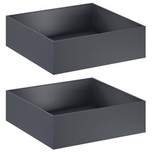 Plantenbak 2 st Antraciet 80 x 80 x 30 cm Koudgewalst staal